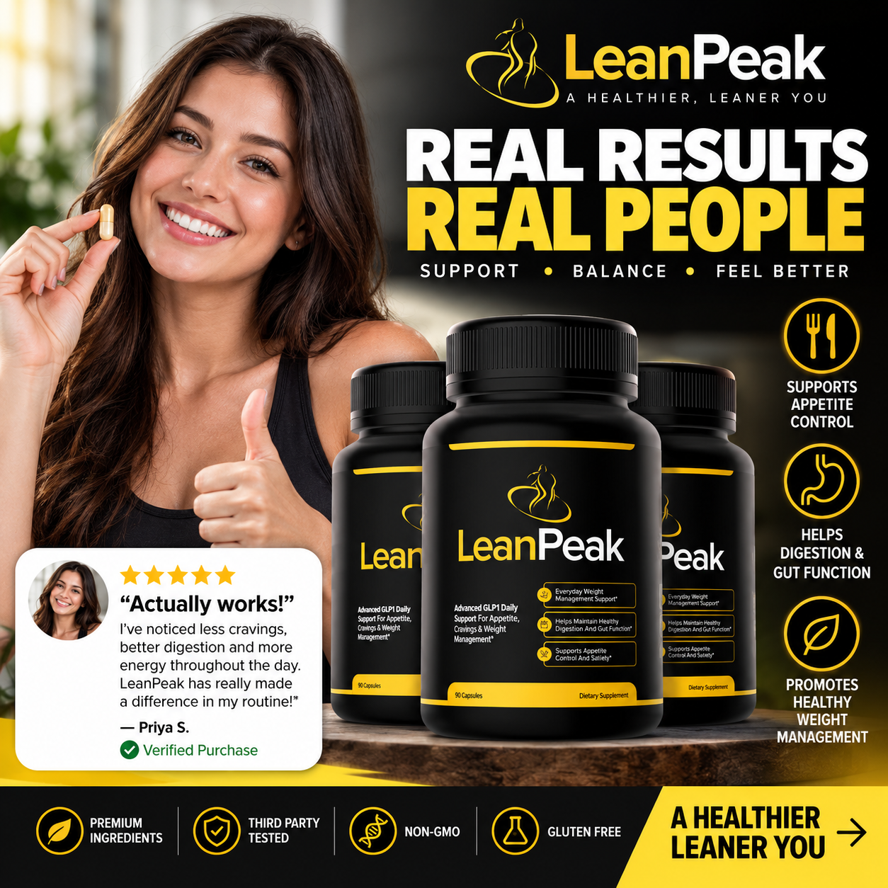 LeanPeak review – product bottles