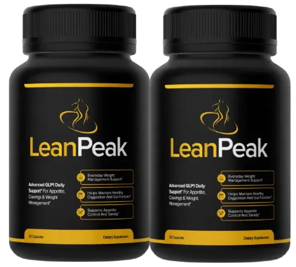 LeanPeak metabolism and weight management support capsules, two bottles